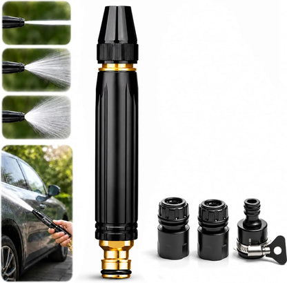 2026 Home High-Pressure Car Wash Water Gun with Booster Nozzle, Car Wash Water Gun Garden Hose Sprayer, 3 Adjustable Spray Patterns, for Watering Plants, Vegetables, Car Washing (Pacifier Interface),sohochic