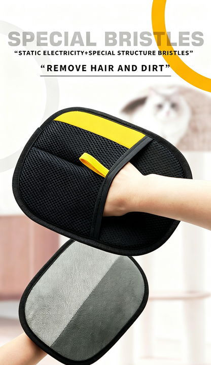Pet Hair Remover Glove for Cats & Dogs, Reusable Electrostatic Lint Remover Mitt for Furniture, Couch, Carpet & Clothes