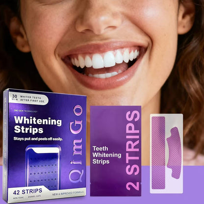 Purple Teeth Whitening Strips - 7/21 Whitening Sessions - Non Sensitive Teeth Whitening - Peroxide-Free