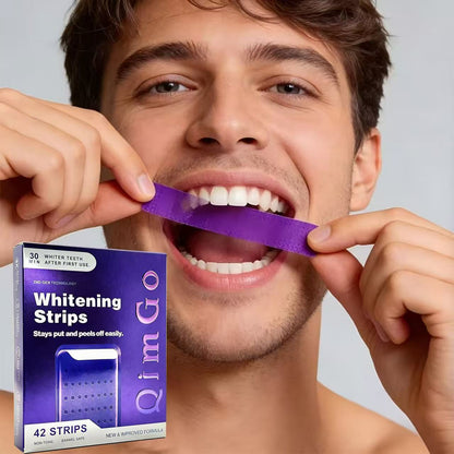 Purple Teeth Whitening Strips - 7/21 Whitening Sessions - Non Sensitive Teeth Whitening - Peroxide-Free