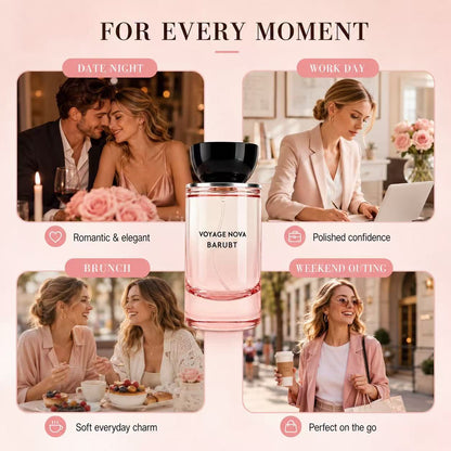 Voyage Nova | Rosey Fruity Floral | Extrait De Parfum 50ml/100ml | Long Lasting Luxury Fragrance | Daily women's perfume Alluring Summervibes sohochic