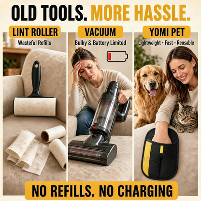 Pet Hair Remover Glove for Cats & Dogs, Reusable Electrostatic Lint Remover Mitt for Furniture, Couch, Carpet & Clothes