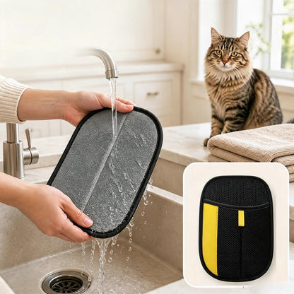 Pet Hair Remover Glove for Cats & Dogs, Reusable Electrostatic Lint Remover Mitt for Furniture, Couch, Carpet & Clothes