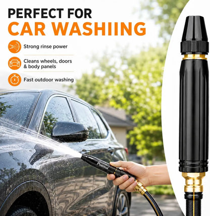 2026 Home High-Pressure Car Wash Water Gun with Booster Nozzle, Car Wash Water Gun Garden Hose Sprayer, 3 Adjustable Spray Patterns, for Watering Plants, Vegetables, Car Washing (Pacifier Interface),sohochic