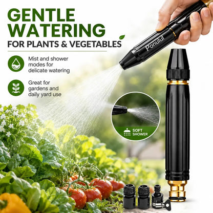 2026 Home High-Pressure Car Wash Water Gun with Booster Nozzle, Car Wash Water Gun Garden Hose Sprayer, 3 Adjustable Spray Patterns, for Watering Plants, Vegetables, Car Washing (Pacifier Interface),sohochic
